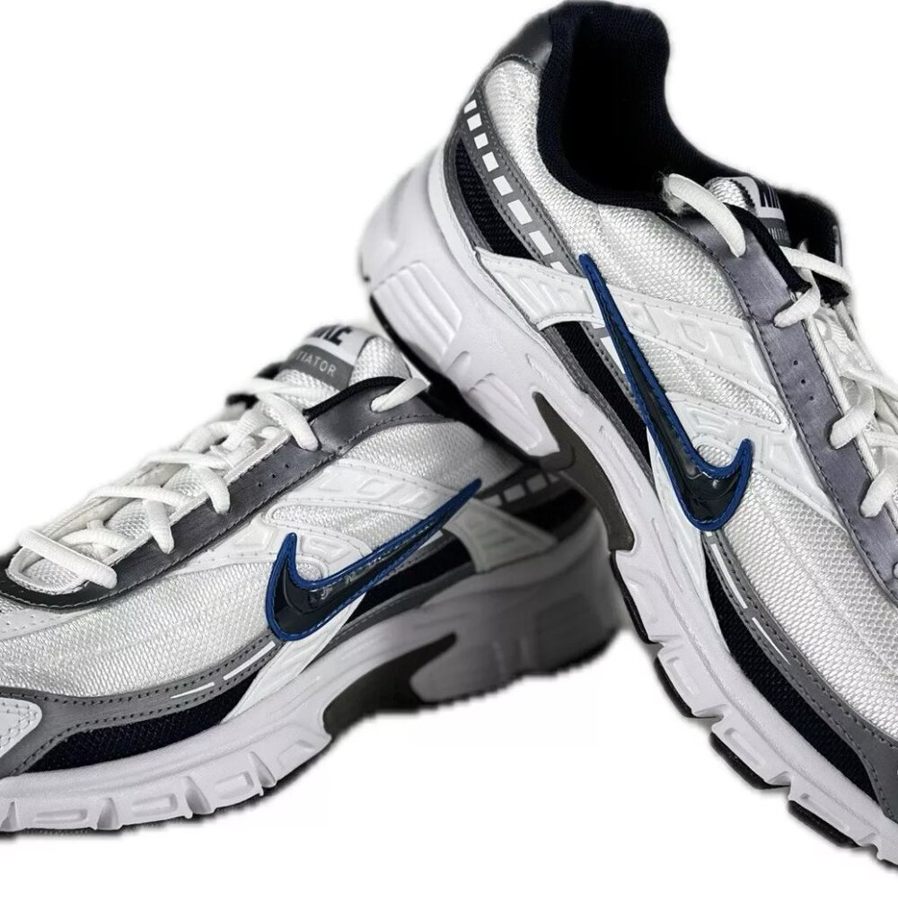 Nike Men's Initiator Sneakers White Obsidian Cool Gray Blue 394055-101 Size 10